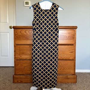 J. McLaughlin Size XS Navy Patterned Dress